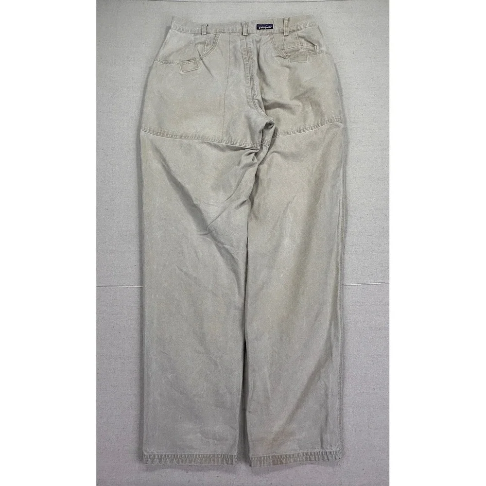 Vintage Patagonia Mens 34 Double Knee Stand Up Work Pants Khaki Canvas Trousers